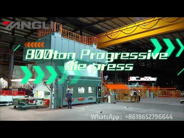 Yangli 800ton progressive die presses #yangligroup #progressivedie #automotive #mechanicalpresses