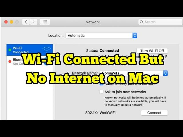 Wi-Fi Connected But No Internet on Mac Sequoia/Sonoma/Ventura - Fixed 2023