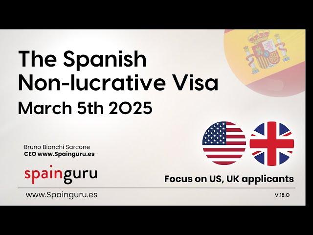 Spain Non Lucrative Visa Spainguru Webinar 5 March 2025