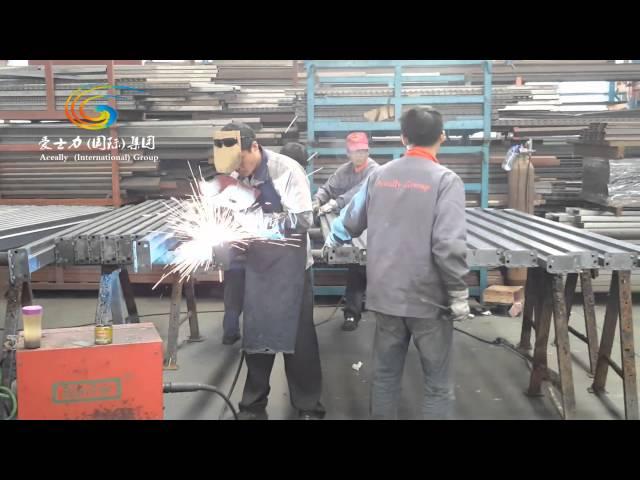 Aceally pallet rack beam welding production