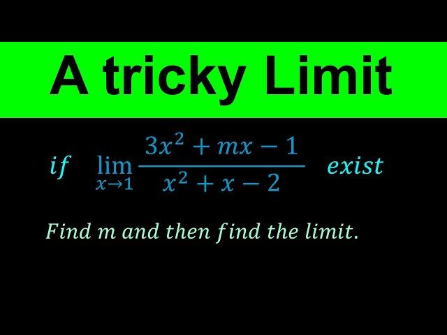 A tricky limit question - Find the limit, if the limit exist -Calculus