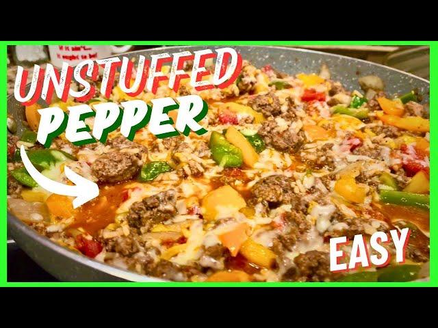 Easy, 20-minute One-pan Unstuffed Pepper Skillet Recipe!