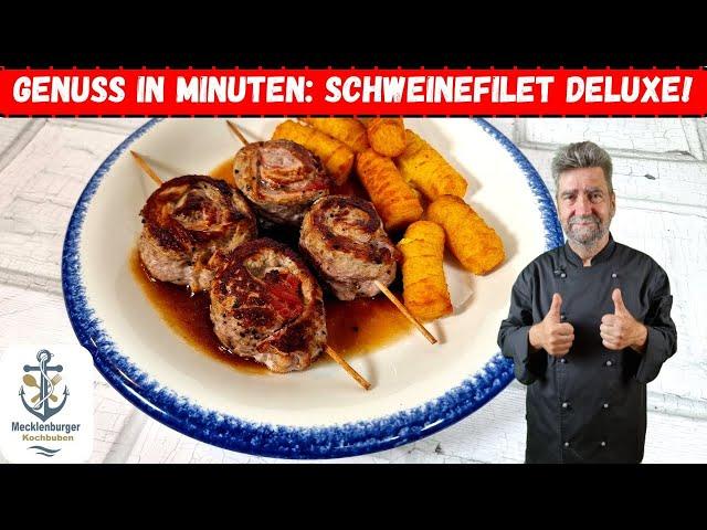 Juicy pork fillet with wonderful stuffing - Quick recipe