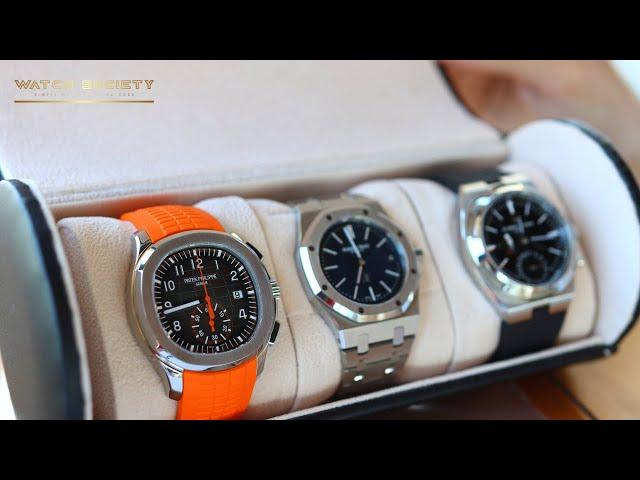 Three On Three: Audemars Piguet ROYAL OAK 15202, Patek Philippe AQUANAUT 5968A & Vacheron DUAL TIME