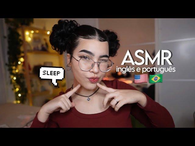 ASMR EM INGLÊS E PORTUGUÊS | trigger words and phrases with mouth sounds [4K]