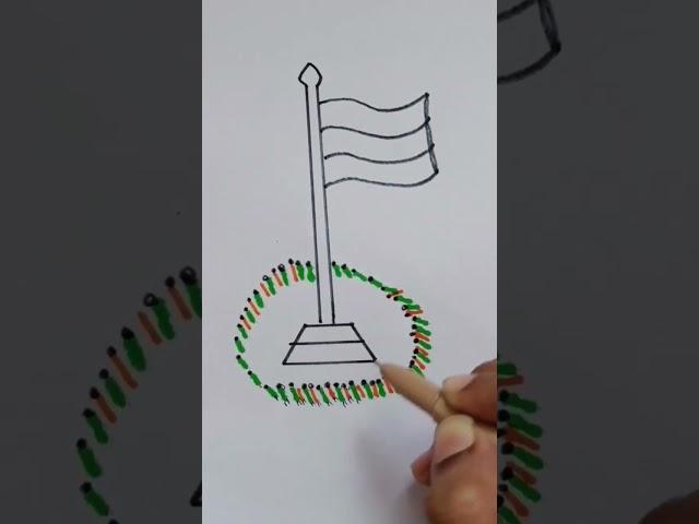 India flag art #youtubeshorts #shorts #viral #art #drawing #ytshorts #satisfying #creative #treandin