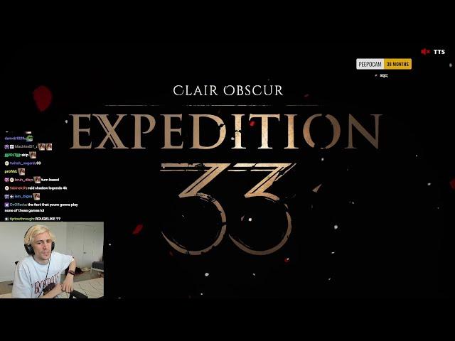 xQc reacts to Clair Obscur: Expedition 33 | Reveal Trailer