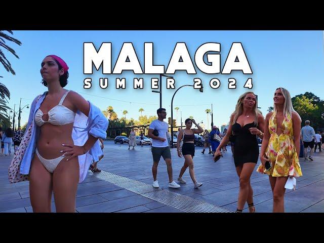 Malaga City Spain Beautiful City and People Summer 2024 July Update Costa del Sol | Andalucía [4K]