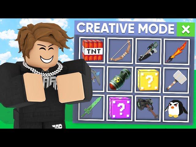 I Secretly CHEATED Using CREATIVE MODE.. (Roblox Bedwars)