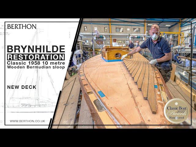 Wooden Boat Restoration Part 3 New Deck | BRYNHILDE 1958 Fred Parker 10m Bermudian Sloop