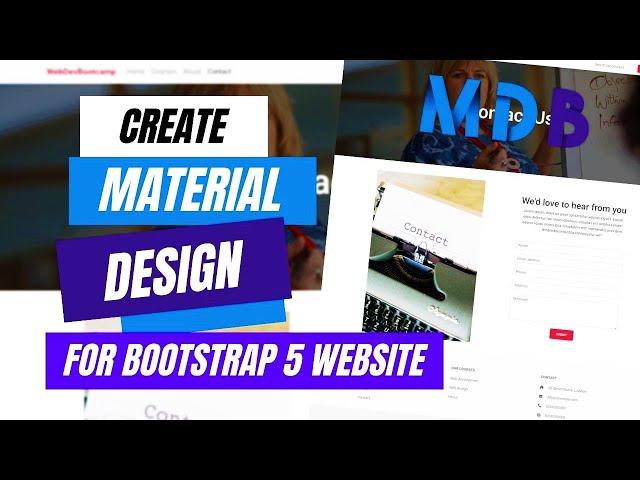 How to Make a Website using Material Design for Bootstrap 5 | PART 4