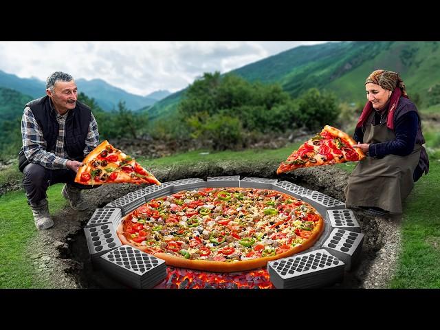 Giant Meatball Pizza: A Rustic Delicacy Baked Underground