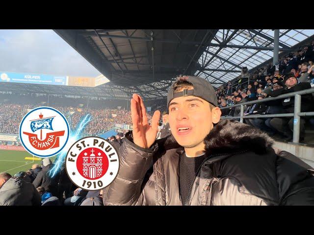 ST.PAULI bleibt UNGESCHLAGEN ‍️ +Choreo (Skandal?) | HANSA ROSTOCK vs ST.PAULI | Stadionvlog