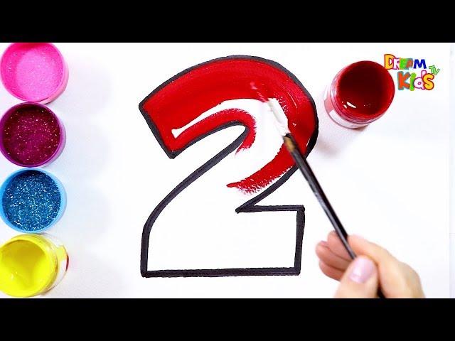 English numbers for kids | الأرقام الإنجليزية للأطفال من 1 الى 10 | تعليم الالوان