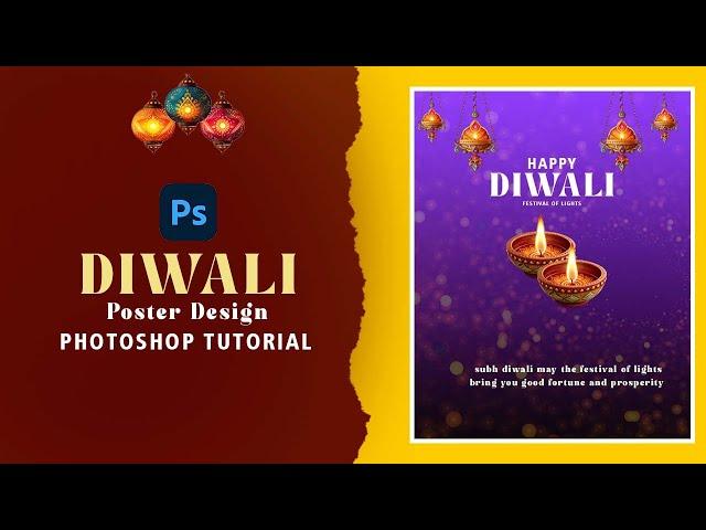 Diwali Poster Design In Photoshop For Social Media | Creative Diwali Poster Design | Happy Diwali