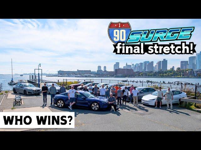 I-90 Surge Race To The Finish Line! This Is The Fastest Electric Car To Drive Across USA - Pt. 4/4