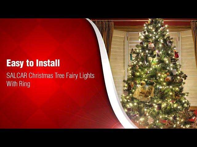 SALCAR 3m Christmas Tree Lighting With Ring,  Waterproof