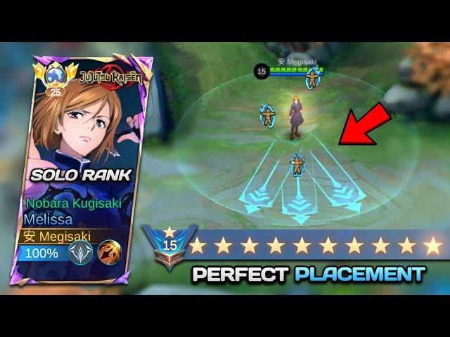 99% WINRATE MELISSA NEW SECRET TRICK (Emblem & Build) + PERFECT PLACEMENT!! 