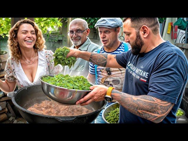 Famous CHAKAPULI!! Soup with lamb meat in GREENS. Prepared by Georgian Armenian and Jew in Odessa
