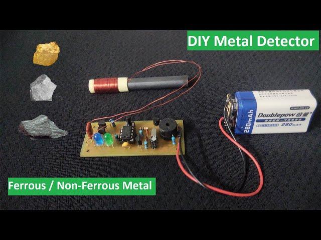 DIY Metal Detector | Can also distinguish between Ferrous and Non-Ferrous Metal | FM2v2