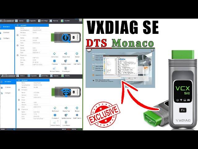 Mercedes Benz C6 VXDIAG VCX SE connection check DTS Monaco! Wifi connection in VCI mode!