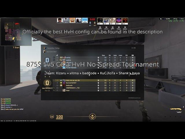 #CS2 FINALS! HvH NoSpread Tournament Prize 875$ for winners by godeless team #2-0 ft. neverlose.cc