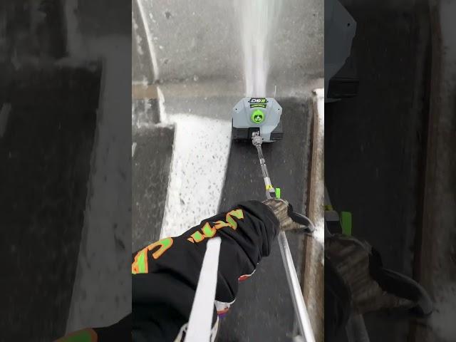 EGO Powered Snow shovel is so sick! It’s like #powerwashing but for snow!