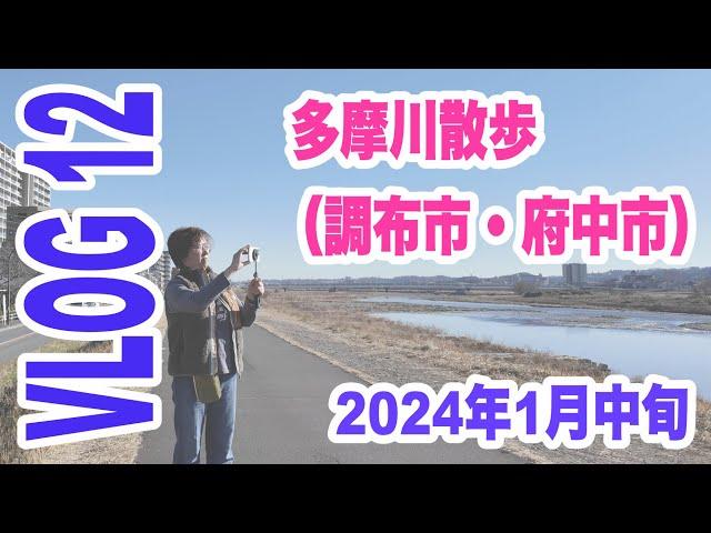 VLOG 12 多摩川散歩（調布市・府中市） 〜2024年1月中旬