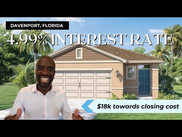 NEW CONSTRUCTION UNDER $350K + 4.99% INTEREST RATE in Davenport Florida!!!