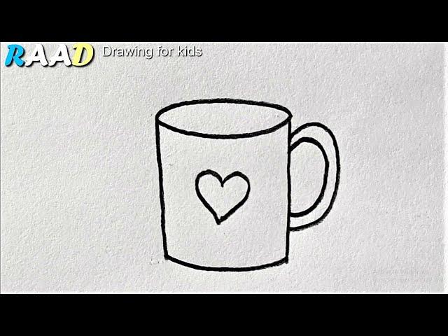 Draw a Mug | Glass Drawing | Easy pencil.Drawing tutorial