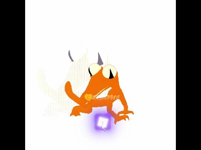 three versions of orange #rainbowfriends (U~HAHAHA) 3D+2D style