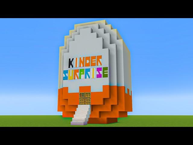 Minecraft Tutorial: How To Make A Kinder Surprise Egg House #2