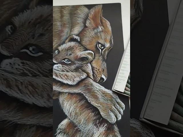 Материнство ️#shortvideo #art #artist #painting  #portrait #oilpastel #arts #animals #shorts