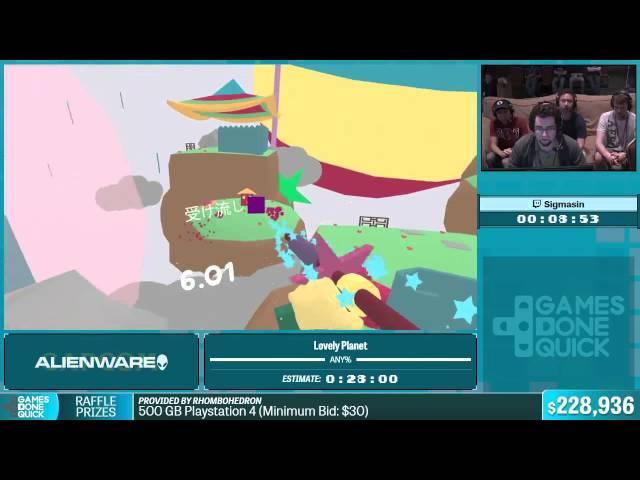 Lovely Planet by Sigmasin in 21:52 - Summer Games Done Quick 2015 - Part 40