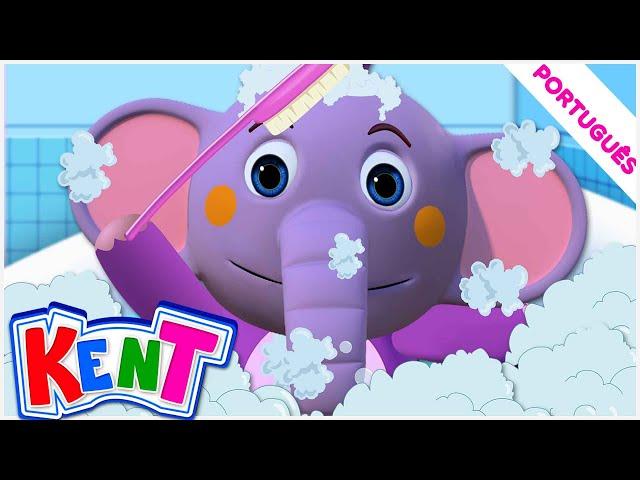 Kent o Elefante | Canção de banho | Poesia infantil | Educação | Desenhos animado