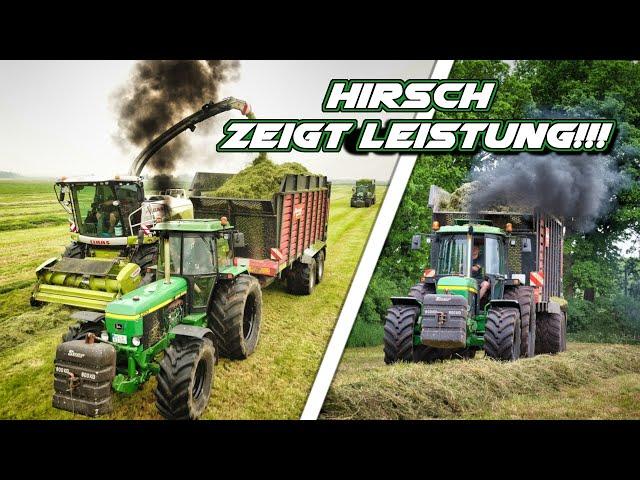 JOHN DEERE 3350 zeigt Leistung!! Soundvideo!  Erster Schnitt 2021 - JP Agrar