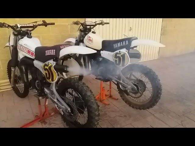 Twin Yamaha YZ 250 H 1981 sound. Pure vintage motocross sound.