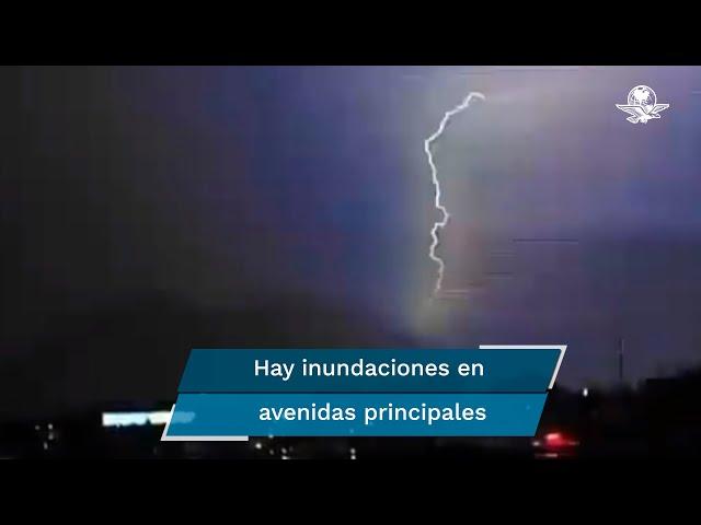 Amanecen en Monterrey con tormenta eléctrica