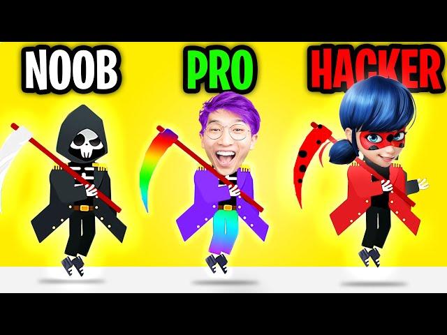 Can We Go NOOB vs PRO vs HACKER In DEATH INCOMING!? (ALL LEVELS!)