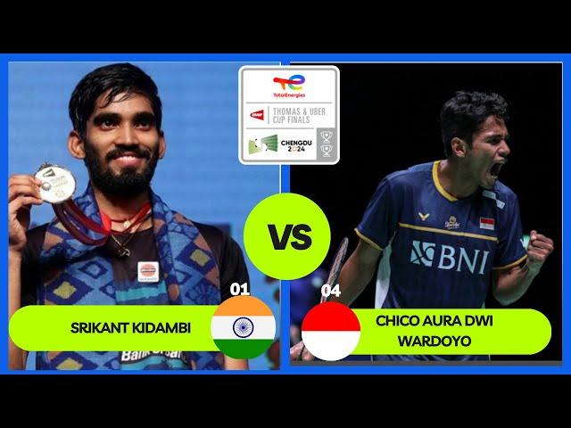 “EPIC SHOWDOWN : CHICO AURA DWI WARDOYO (INA) vs SRIKANT KIDAMBI (IND) | GROUP C THOMAS CUP 2024”