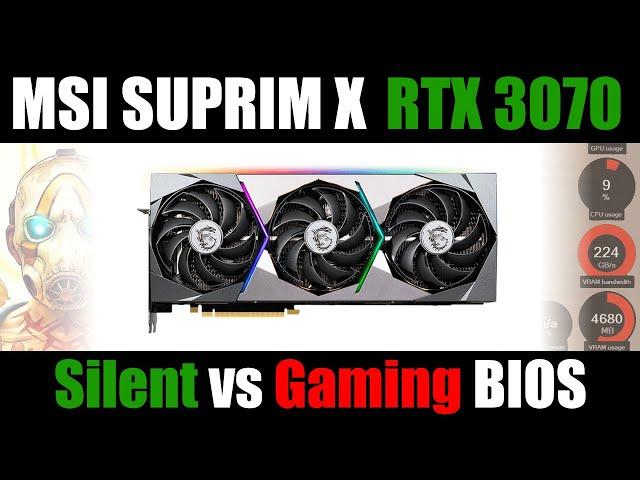 MSI RTX 3070 SUPRIM X | Silent vs Gaming BIOS