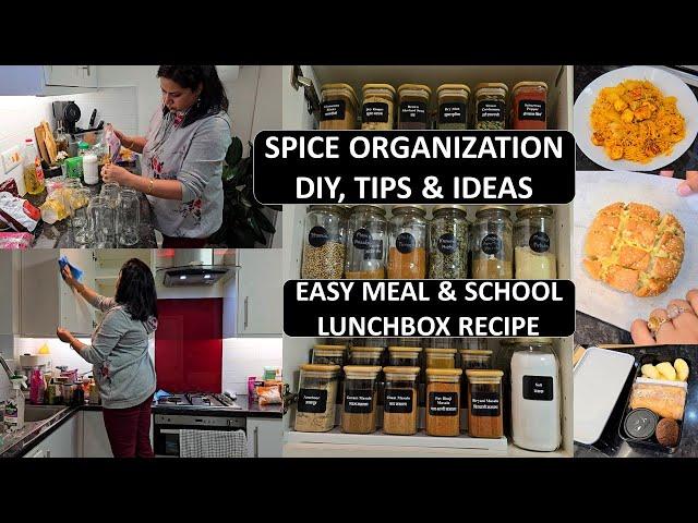 Indian Spice Cabinet Organization | Smart & Budget Friendly Ideas To Organize Small Kitchen Cabinet