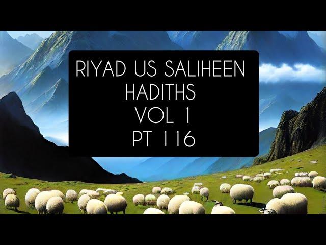Riyad us Saliheen: Hadiths: Vol I: Pt 116