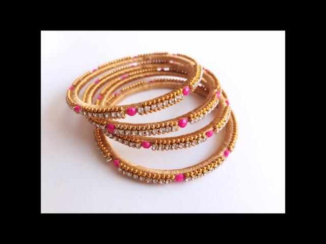 Turn Your Old Bangles Into latest Slik Thread Bangles/Slik Thread stone Bangles||Trendy Thin bangles