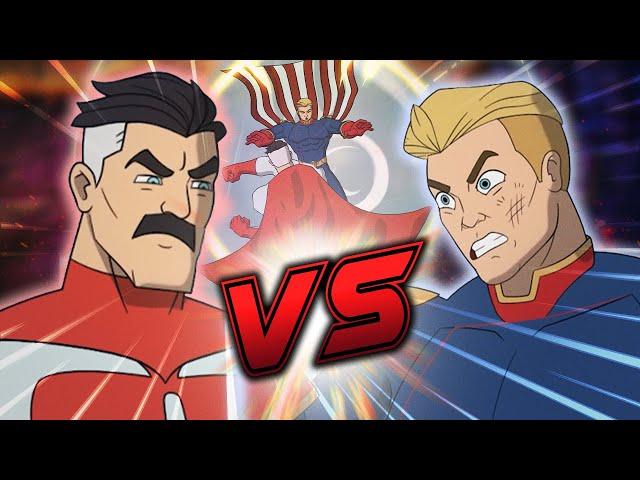 Omni-Man VS Homelander ANIMATED FIGHT! | Invincible VS The Boys DEATH BATTLE!