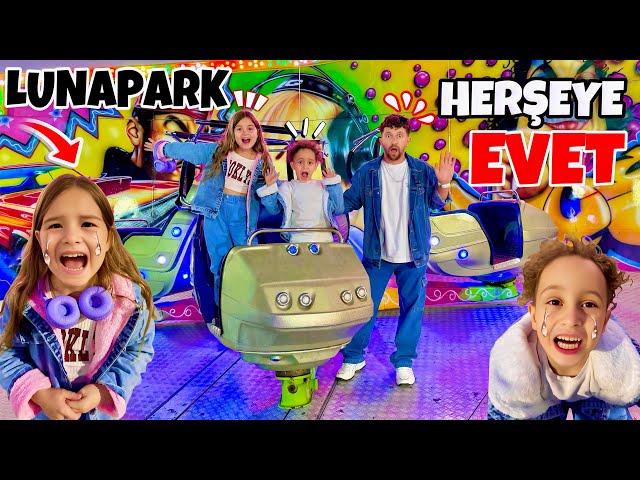 HERŞEYE EVET LUNAPARK ‼️ BABAM BAYILDI !! KUZEY ELİF !! 24 SAAT LUNAPARK VLOG !!