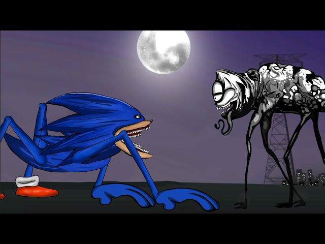 Shin Sonic Tapes vs Gorefield . Animation Drawing Cartoon.