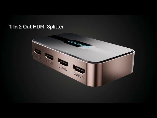 Vention 1 In 4 Out HDMI Splitter 4K@30Hz Gold Aluminum Alloy Type ACC