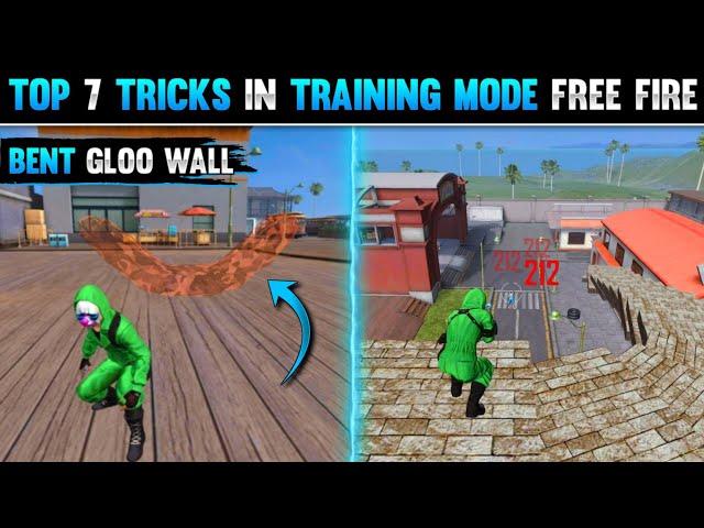 TOP 7 TRICKS IN TRAINING MODE FREE FIRE | NEW SECRET TRICKS IN TRAINING MODE IN FREE FIRE