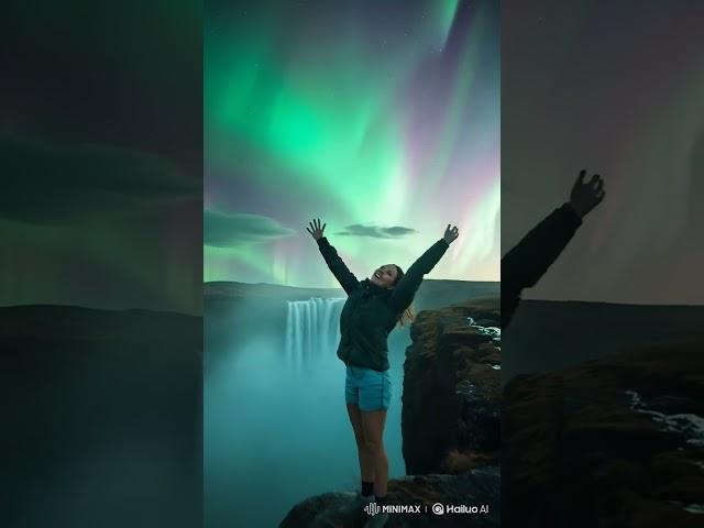 "Her Beauty. The Aurora. Just… a Beautiful World." #shortsvideo #ai#views